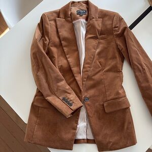 J Crew Velvet Blazer - Tan / Golden Brown (Size 2)